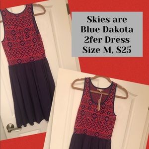 Skies are Blue Dakoda 2fer Dress